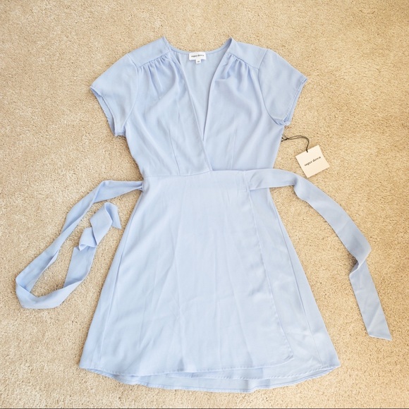 periwinkle wrap dress